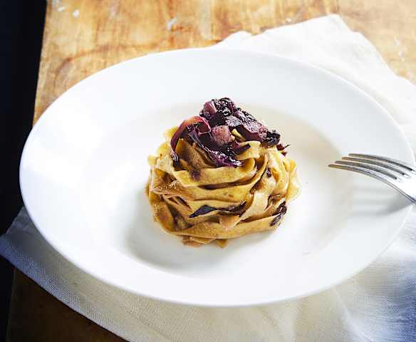 Pasta radicchio e pancetta Pasta radicchio e pancetta