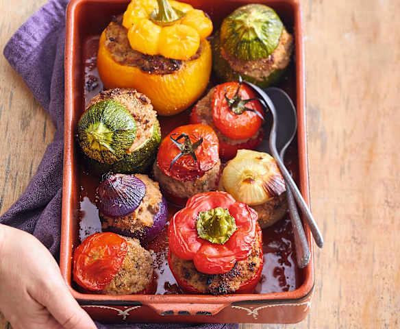 Petits farcis provençaux aux restes de viande