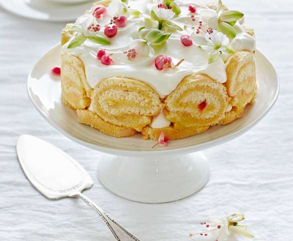 Zitronen-Pfirsich-Charlotte