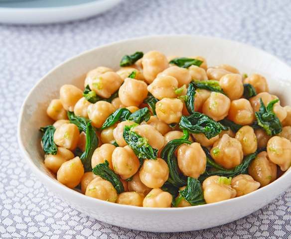 Garbanzos con espinacas