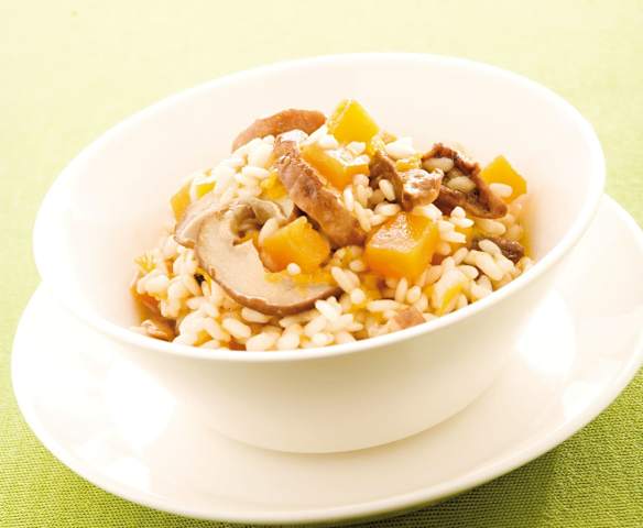 Risotto zucca e porcini