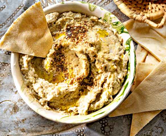 Baba ganoush (purée d’aubergines au tahini)