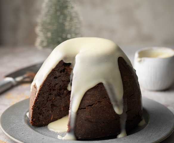 Triple-chocolate Christmas Pud