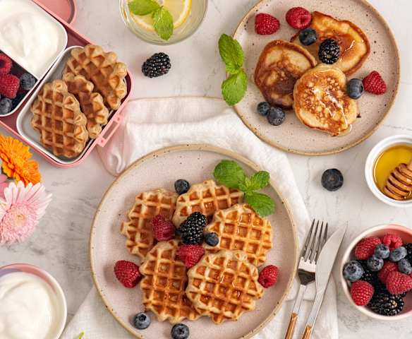 Bananowe gofry lub placki