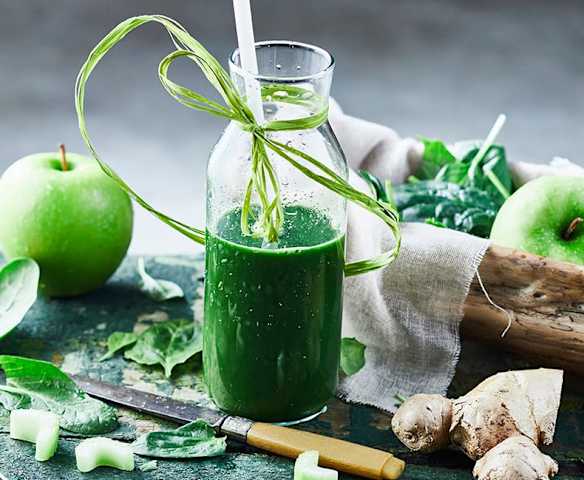 Shot détox pomme-épinard