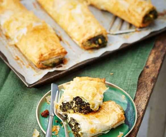 Cigares feuilletés aux épinards et à la feta