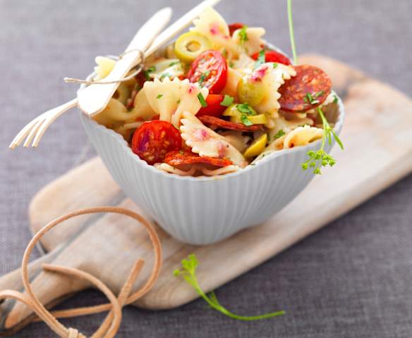 Salade de pâtes au chorizo