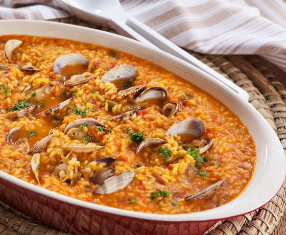 Reis mit Meeresfrüchten