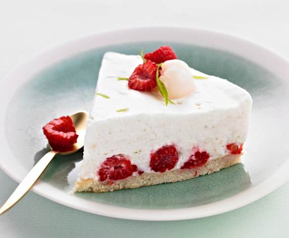 Bavarois litchis-framboises Bavarois litchis-framboises