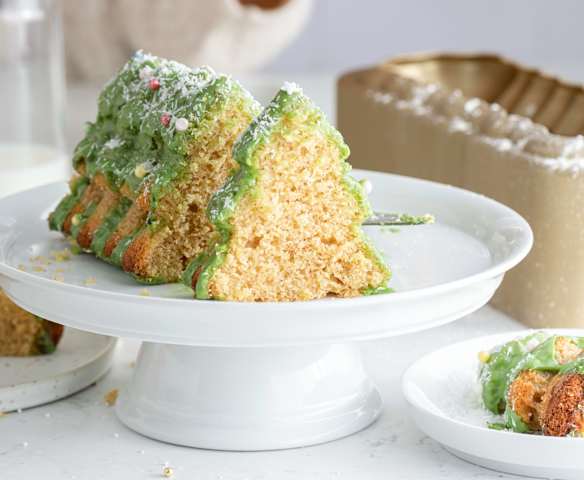 Pomarańczowe ciasto choinka