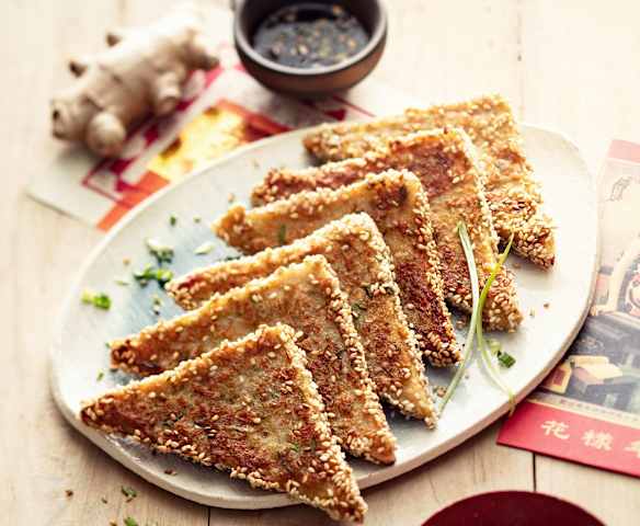 Toasts frits aux crevettes