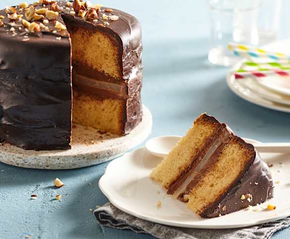 Gâteau à la pâte à tartiner et aux poires