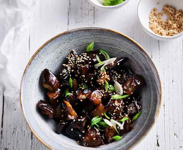 Berenjenas al miso al vacío