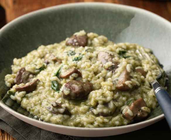 Mushroom and Spinach Risotto