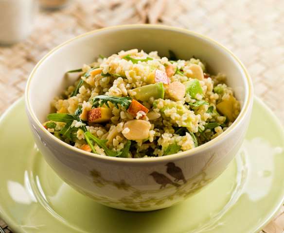 Bulgur Salad with Rocket, Peach and Avocado