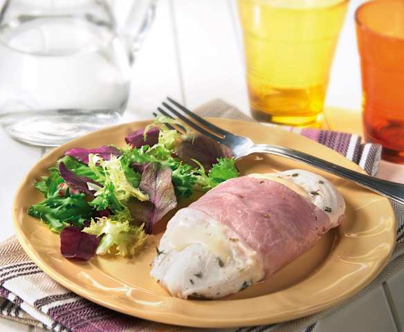 Pollo, formaggio e prosciutto