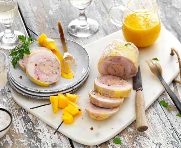 Galantine de poulet au foie gras Galantine de poulet au foie gras