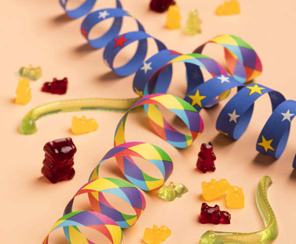 Gummibärchen und -schlangen