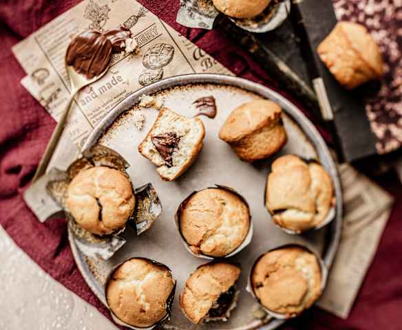 Muffins à la pâte à tartiner