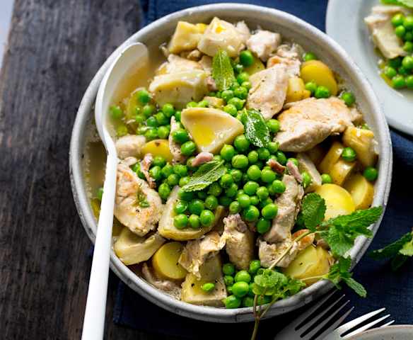 Mijoté de dinde, légumes printaniers