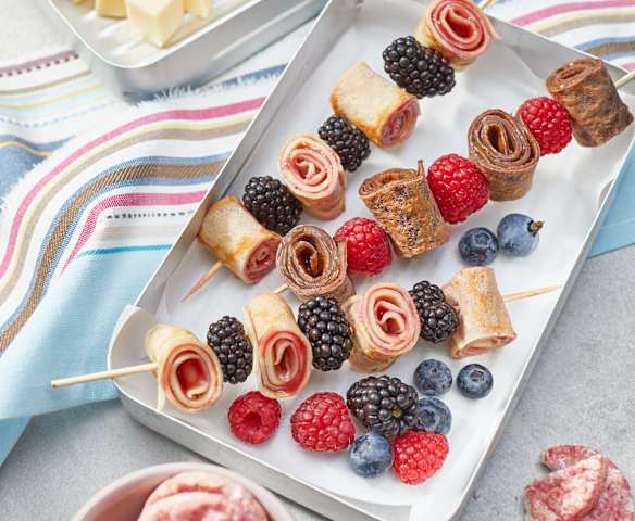 Süße Crêpes-Spieße