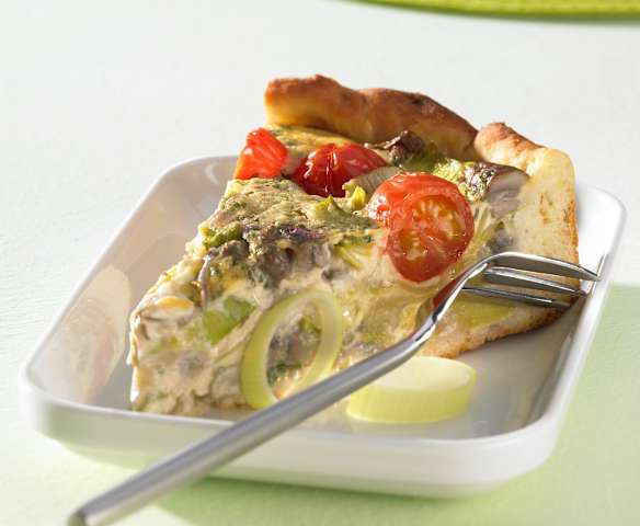 Porree-Pilz-Quiche