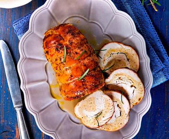 Gefüllter Putenbraten