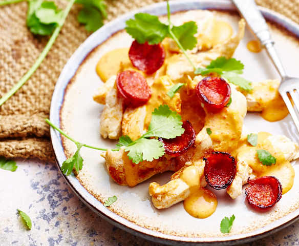 Blancs de poulet sauce chorizo