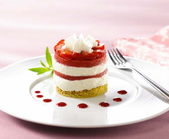 Entremets fraise façon mille-feuille