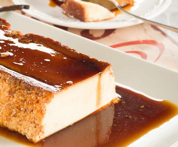 Flan de nata y vainilla