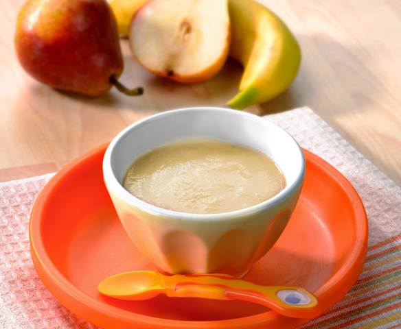 Piure de pere și banane (5-6 luni)