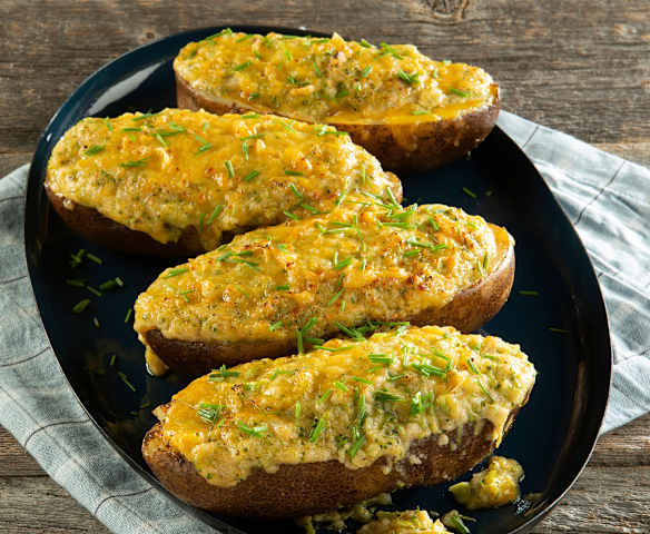 Broccoli and Cheddar Baked Potatoes
