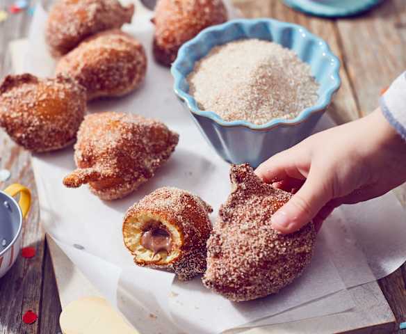 Quarkbällchen mit Nuss-Nougat-Kern