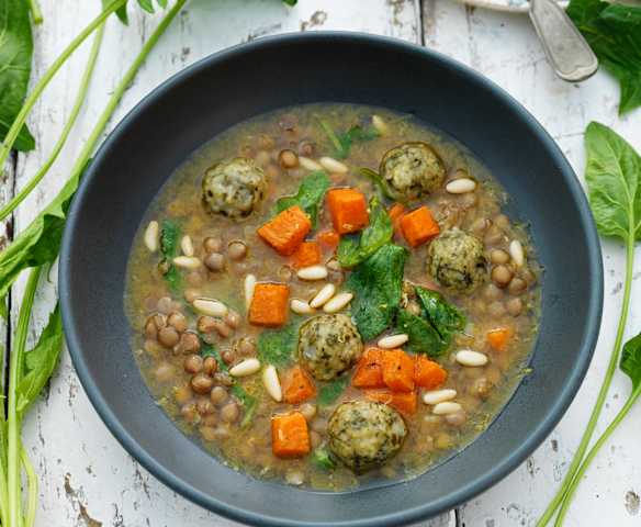 Lentil Soup with Bulgur Dumplings Lentil Soup with Bulgur Dumplings