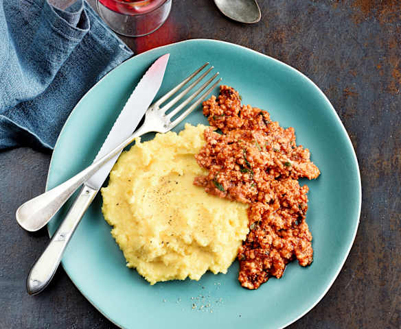 Veau bolognaise et polenta