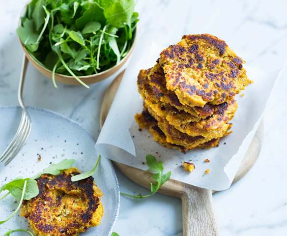 Galettes de lentilles, cumin et noisettes