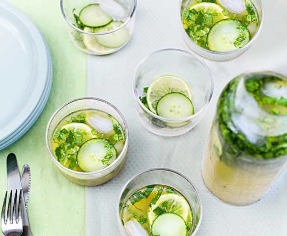 Cocktail concombre-citronnelle-citron vert