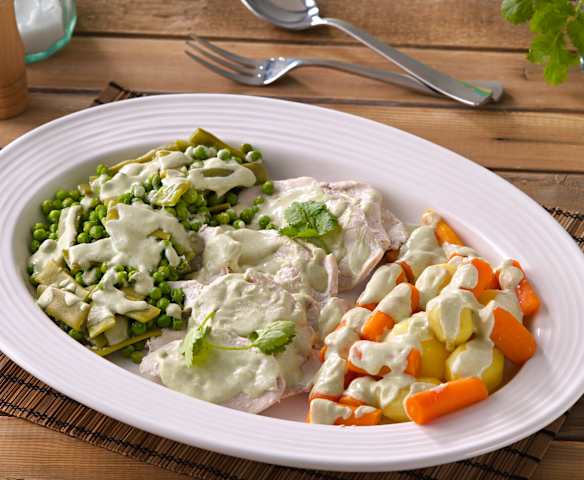 Pollo con leche de almendras