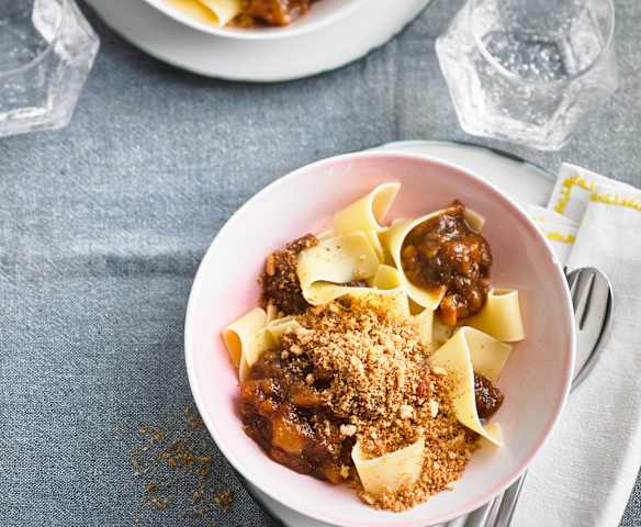 Bröselnudeln mit Backobst