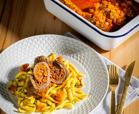 Rindsrouladen mit Käse-Speck-Fülle