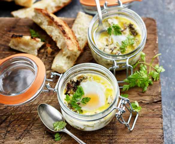 Œufs cocotte aux cèpes