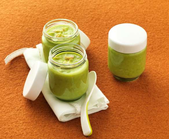 Velouté de petits pois aux crevettes - à partir de 12 mois