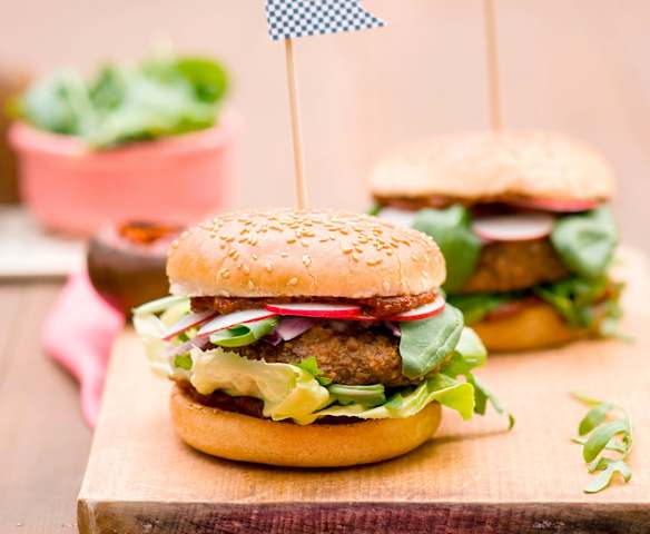 Burger grzybowo-jaglany