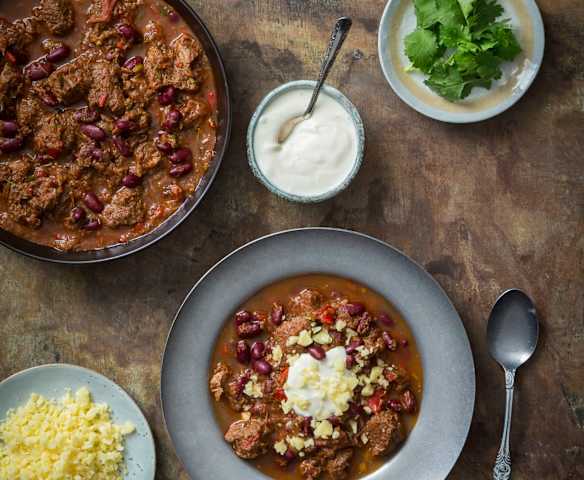 Beef brisket chilli con carne