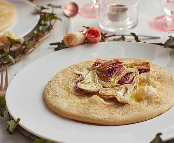 Focaccine con carciofi croccanti (per 2 persone)