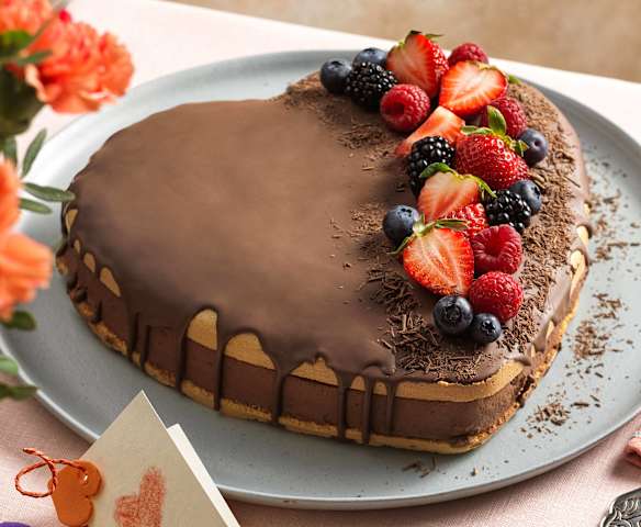 Herzkuchen mit Schokomousse