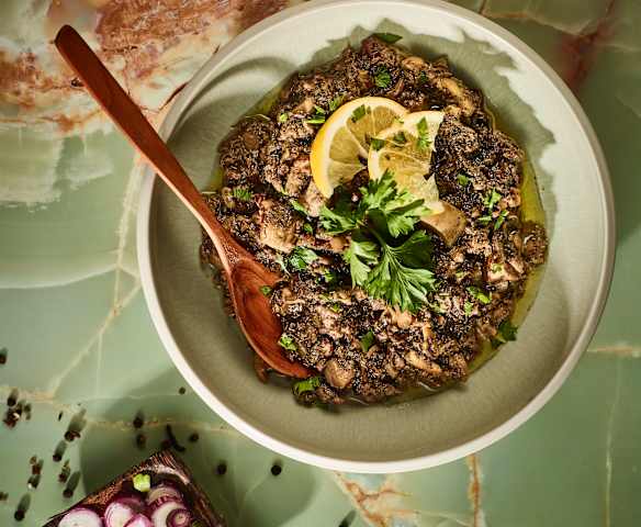 Houby s citrónovou šťávou