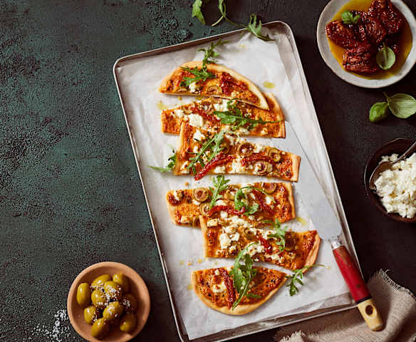 Mediterraner Flammkuchen