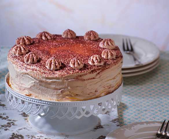 Torta di crêpes tiramisù