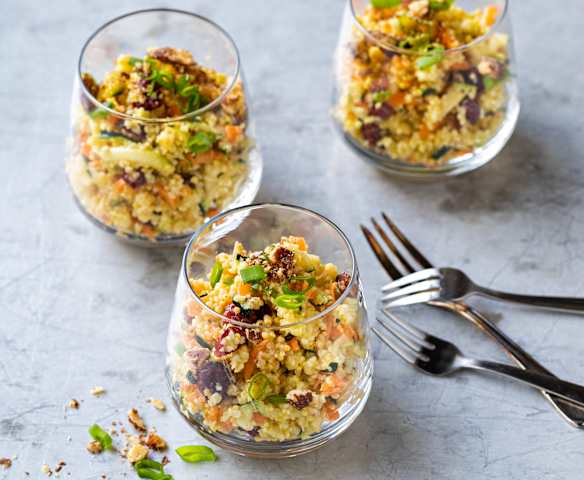 Hirsesalat im Glas